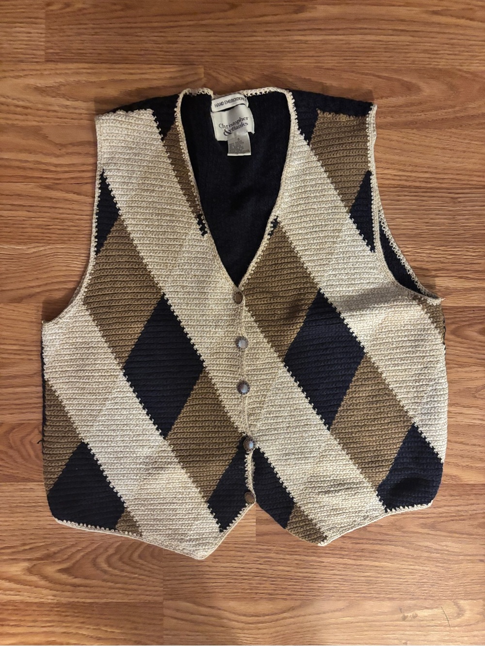 Vintage Christopher & Banks Argyle Sweater Vest